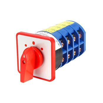 

uxcell Changeover Switch 3 Position Rotary Selector Cam Switch Panel Mount 16 Terminals Latching Ui 1200V Ith 40A