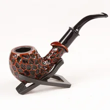 Стиль деревянный цвет курительная трубка ручной работы табачная Труба 20 мм фильтр смоляная труба с инструментами обрушения трубы принадлежности для курения LF995