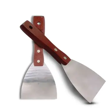 

Stainless steel 4/5" Putty Knife Scraper Blade Shovel wood handle Carbon Steel Wall Plastering Knife Hand Construction Tool