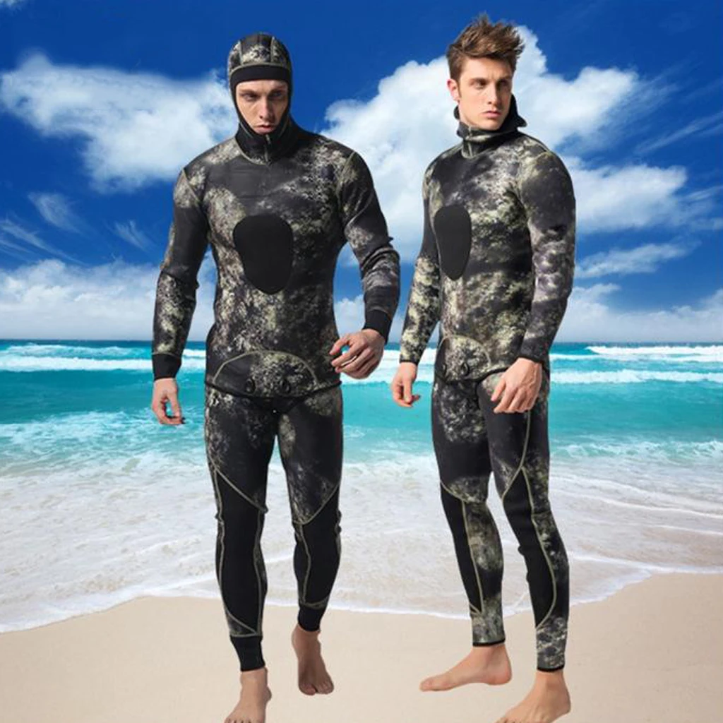 Мужской неопреновый костюм из двух частей 3 мм, костюм для подводного спорта, подводного плавания, подводной охоты, подводного плавания, серфинга