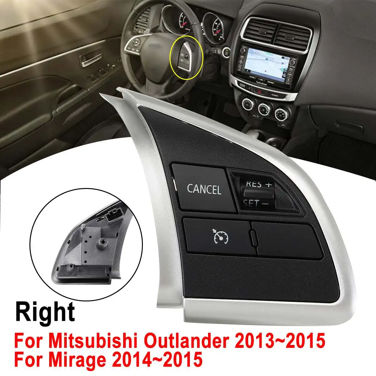 Multi-function Audio Radio Control Cruise-Control Switch Steering Wheel Button For MITSUBISH Outlander 2013- Mirage-15 - Цвет: Right