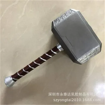 

Thor's Hammer Cosplay 1:1 Thor Thunder Hammer Figure Weapons 44CM Model children Toy Movie Role Playing Safety PU Material Gift
