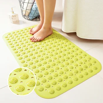 

Bath Mats On The Floor PVC Massage Particles Bath Shower Mat Anti Slip Drainable Bathroom Carpet Home Bathroom Accessories