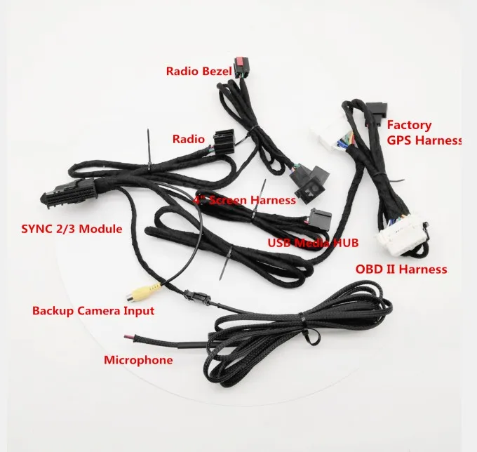 Cablaggio Di Conversione Pnp Da 4 "A 8" Per Ford Sync 1 A Sync 2 Sync 3 Cablaggio Di Aggiornamento