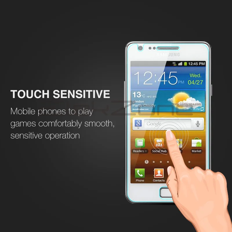 Закаленное стекло 9H с нанопокрытием для экрана телефона Samsung Galaxy S2 защитная