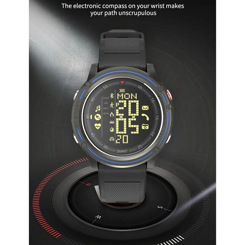EX18 PLUS Smart Watch 1.26 Inch Screen BT 4.0 Waterproof Sport Watch Heart  Rate Monitor Pedometer SMS Reminder|Smart Watches| - AliExpress
