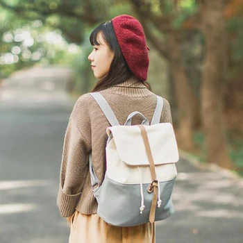 

Buckle Women Backpack School Backpack Laptop Bag Schoolbag for Teenage Girl Canvas Travel Bag Shoulder Bag Mochila