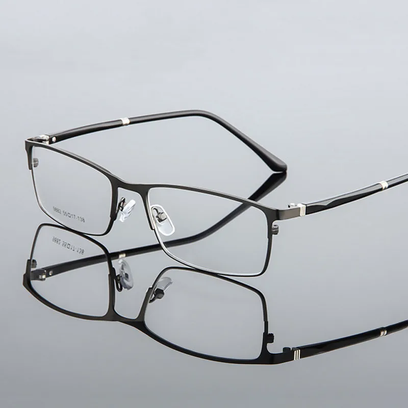 SEEMFLY титановый сплав оправа для очков мужские тонкие металлические квадратные близорукости по рецепту полные оптические очки оправы оптика глаз