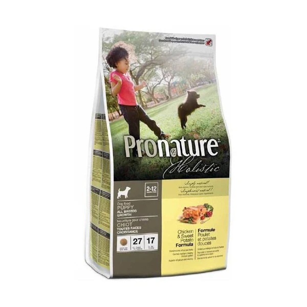Dry food for puppies of all breeds ProNature holistic puppy with chicken and sweet potatoes 340 gr | Дом и сад
