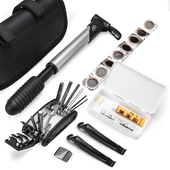 

Bicycle Multifunction Tool Kit Tire Repair Tool Set With Screwdriver Chain Rivet Extractor For MTB Road Bike Tools Repairing Kit