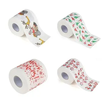 

Christmas Pattern Printing Roll Toilet Paper Household Tissue Bathroom Web
