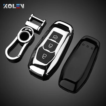 Soft TPU Car Remote Key Case Cover Holder Shell per Ford Focus 3 4 ST Mondeo 5 MK5 Mustang F-150 Explorer Edge Fiesta Kuga MK3 4 - Soft TPU Car Remote Key Case Cover Holder Shell per Ford Focus 3 4 ST