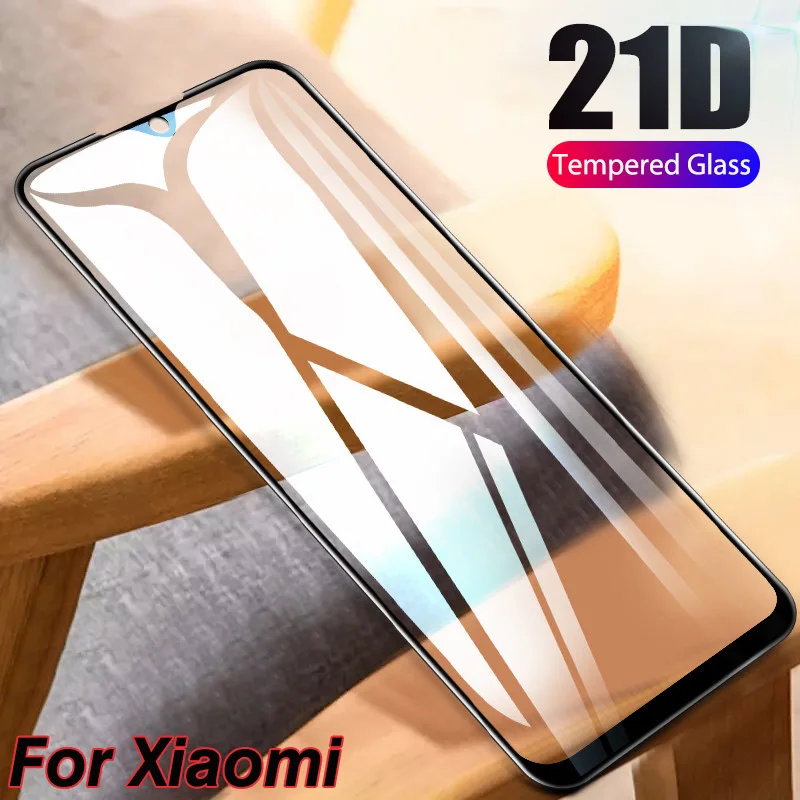 Закаленное стекло 21D с полным покрытием для Xiaomi Redmi Note 7 6 K20 8 Pro Защита экрана 7A 6a