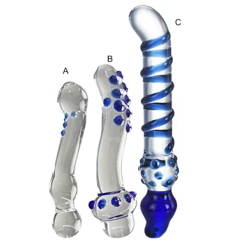 

Double Heads Glass Dildo Pyrex Huge Glass dildos Crystal Big Anal Butt Plugs Fake Penis Sex Toys for Woman Gay Couples Games