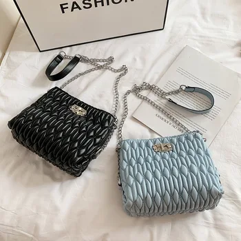 

2020 New Fashion Rhombic Chain Shoulder Messenger Bag Louie Vuiton All-match Bucket Bag carteras mujer de hombro y bolsos gg