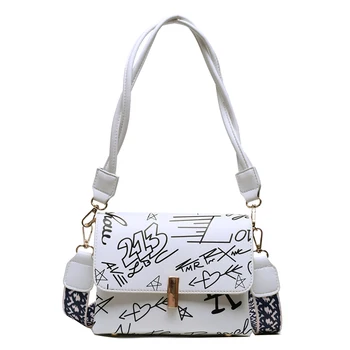 

Graffiti Handbags Shoulder Bag For Women 2020 New Luxury Women's Bags Designer Short Shoulder Bags Female Fashion Messenger Bag