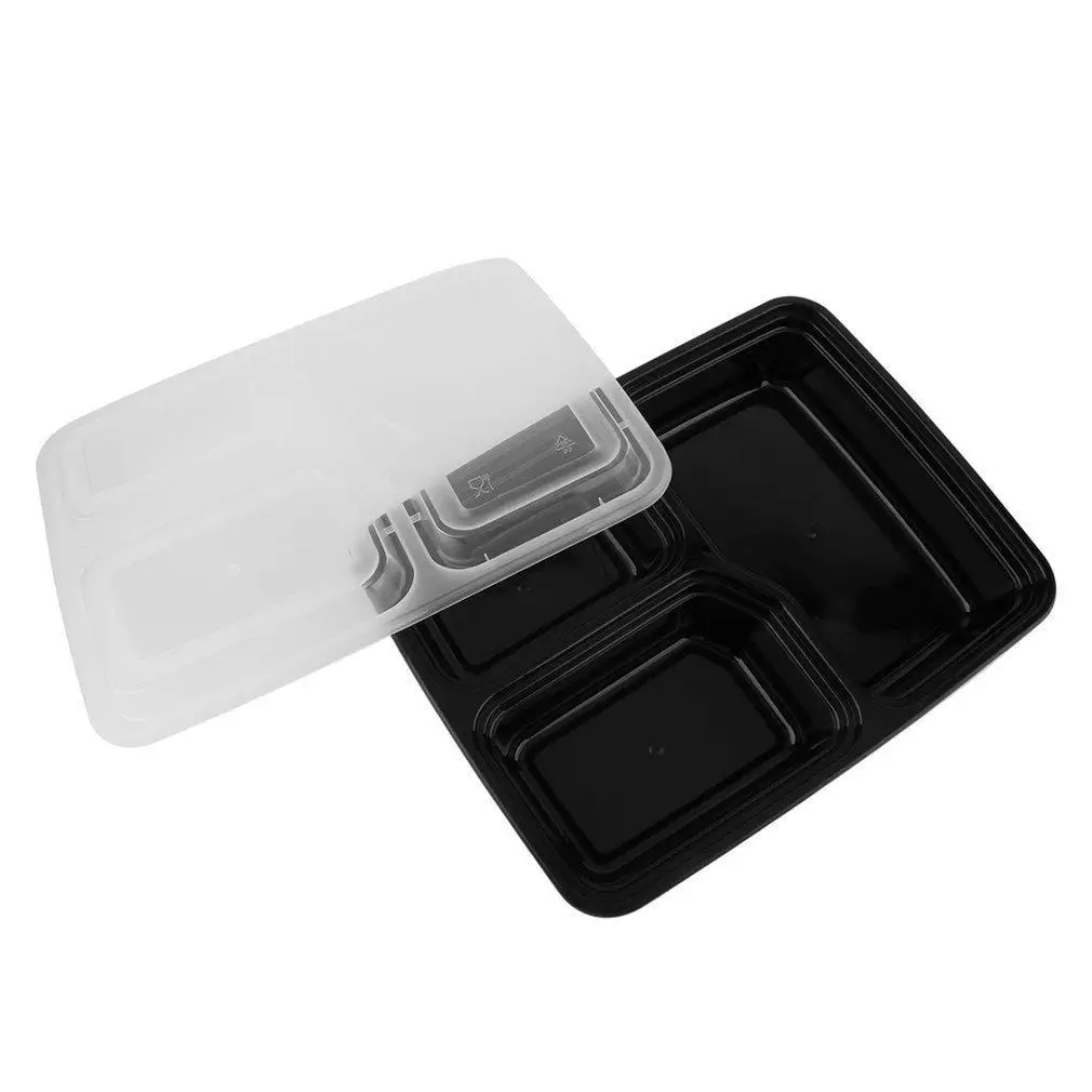 Microwavable 3 отсека многоразовый Ланч-бокс Bento Контейнер для хранения еды AU2