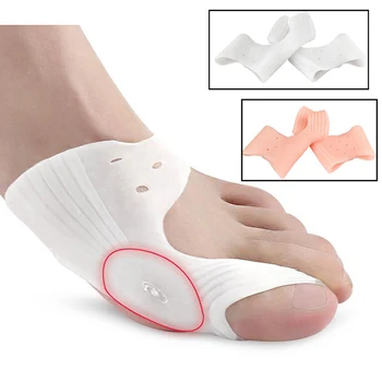 

1Pair Silicone Big Bone Orthopedic Bunion Correction Hallux Valgus Corrector Braces Toes Separator Foot Care Tool