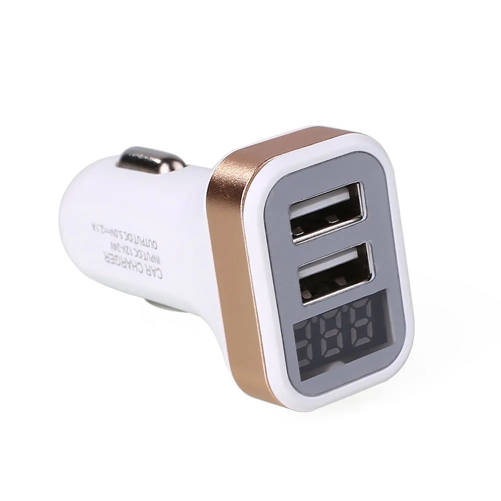 Автомобильный Зарядное устройство прикуриватель Портативный Dual USB автомобили 2.1A 5V