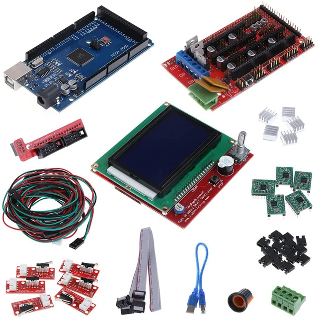 onsdag symbol Decrement Cnc 3d Printer Kit For Arduino Mega 2560 Board + Ramps 1.4 Controller + Lcd  12864 + A4988 Stepper Driver For Arduino - 3d Printer Parts & Accessories -  AliExpress