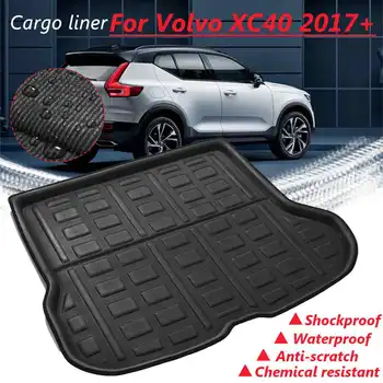 

Boot Cargo Liner Rear Trunk Boot Mat for Volvo XC40 2017 2018 2019 2020+ Floor Carpet Luggage Tray Black Auto Accessories