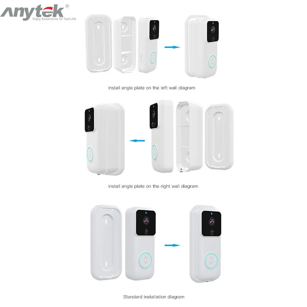 Умный дверной звонок Anytek B60 HD 1080P Wi Fi видеодомофон с облачным хранилищем