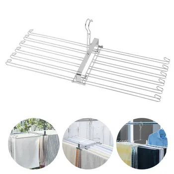 

1 Pc Multifunctional Durable Collapsible Clothes Hanger Towel Rack for Home