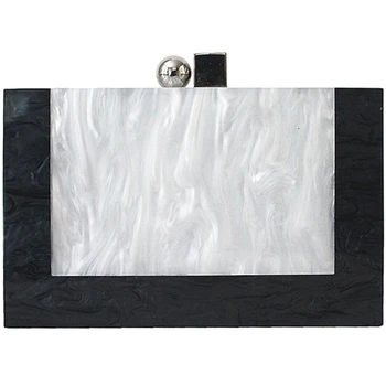 

Women'S Messenger Bag Fashion Metal Evening Bag Marble Patchwork Shoulder Bag Lady Cute Party Casual Clutch