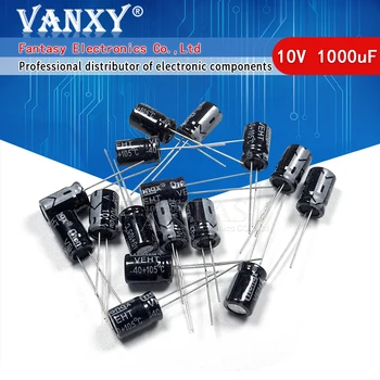 

20PCS Higt quality 10V1000UF 8*12mm 1000UF 10V 8*12 Electrolytic capacitor