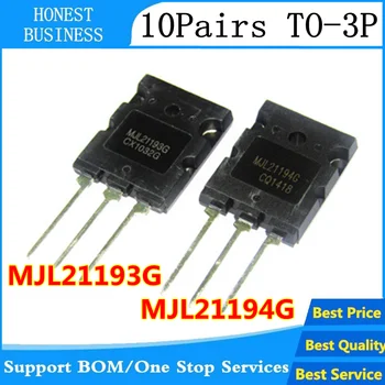 

20pcs/lot =10pais MJL21193G + MJL21194G MJL21193 MJL21194 TO-3P TO-3PL In Stock