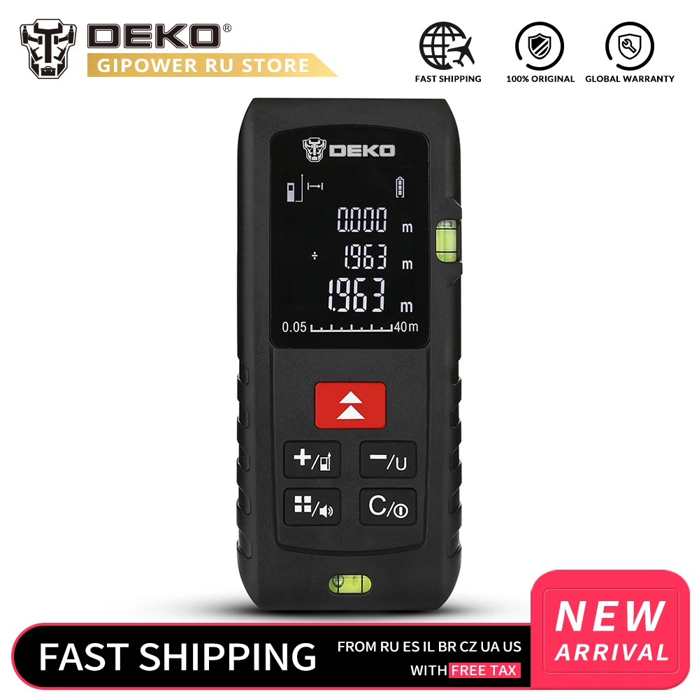 

DEKO LRE 500 Handheld Laser Rangefinder Digital Laser Distance Meter Electrical Level Tape Misuratore Laser Distance Measurer