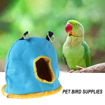 

Durable Winter Warm Pets Bird Fleece Hanging Cage Nests Soft House Bed Hammock Lightweight Parrots Round Tent Cave