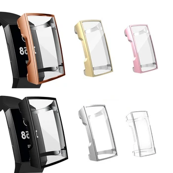 

TPU Soft Silicone Plating Case For Fitbit Charge 3 Cover Protector Case Fit Bit Charge3 Smartwatch Protective Shell Accessories
