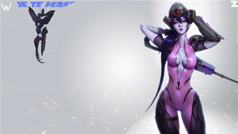 Печать художественная игра OW Overwatch печать плаката Tracer Mei Sombra Widowmaker D. Va печать плаката на холсте Печать Сексуальная Живопись Домашний Декор - Цвет: As the pic