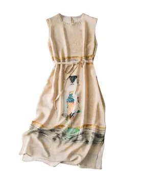 

2020 New high-end customized positioning Decor lovely little book children's mulberry silk lace silk dress