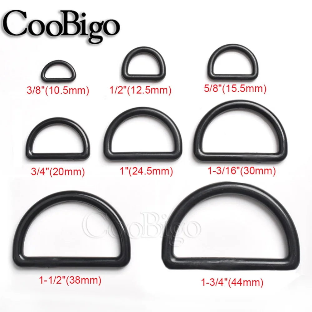 Description Picture 3 of item10pcs Plastic D Rings Buckles D-Ring Handbag Backpacks Webbing Strap Garment Black 10mm 12mm 15mm 20mm 25mm 30mm 38mm 45mm