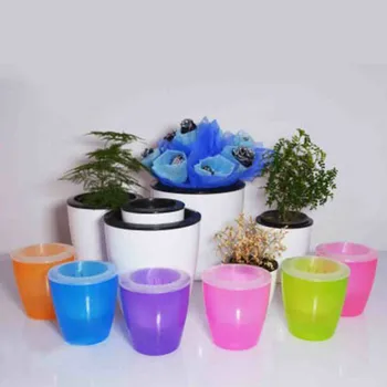 

Pocket Garden Lazy Flower Pots Automatic Water - absorbing Flowers Pot Storage Plastic Flower Pots Home Decoration 1PC