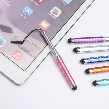 

1 PC Three Telescopic Capacitive Pen Touch Screen Stylus Pen for Mobile Phone Tablets Diamond Decor Multi-color Retractable Pen