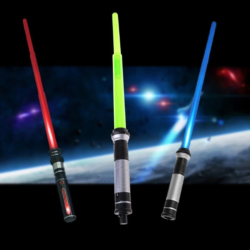 Hbb 1pc New Telescopic Lightsaber Toys Flashing Sword Cosplay Luminous