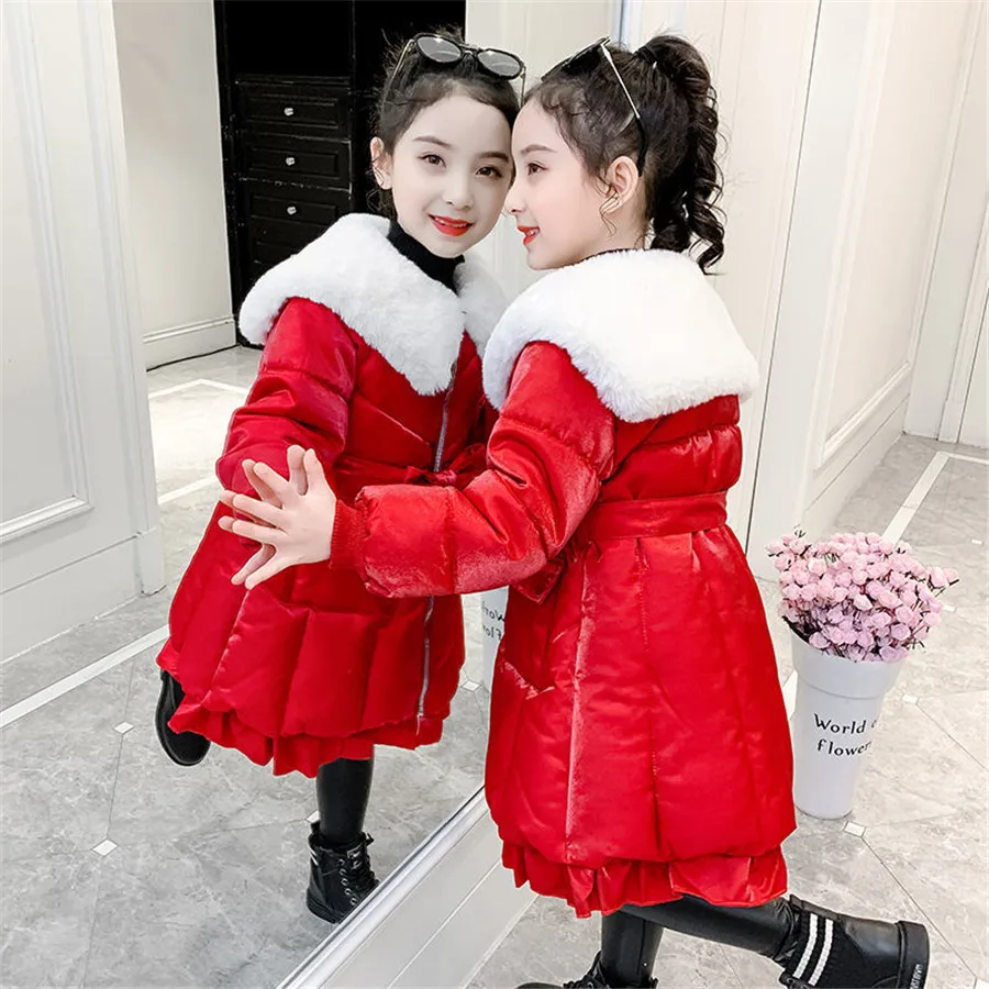 red Coat Kids Hooded Outerwear Children 