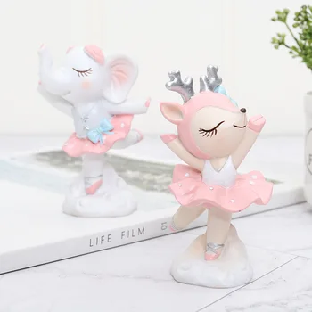 

Creative Cartoon Resin Animal Ballet Lovely Desktop Small Ornaments Baking cake Decoration Car Adornment Crafts Sculpture Gifts