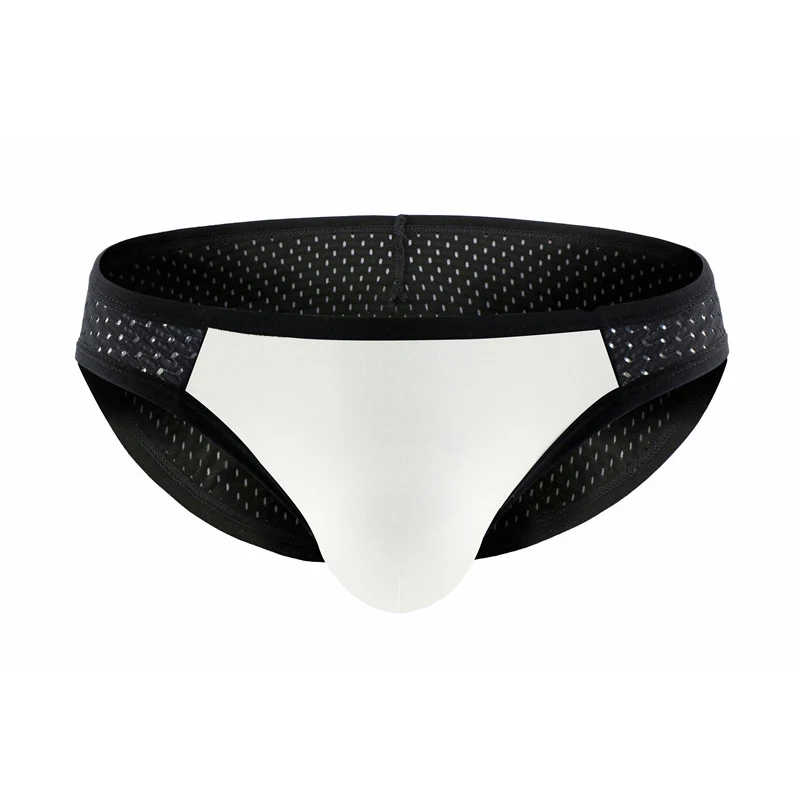 5PCS Mens Briefs Breathable Holes Mesh Underwear Male Low-waist Tight Sexy Underpants 5 Colors Perfect Quality Briefs for Man