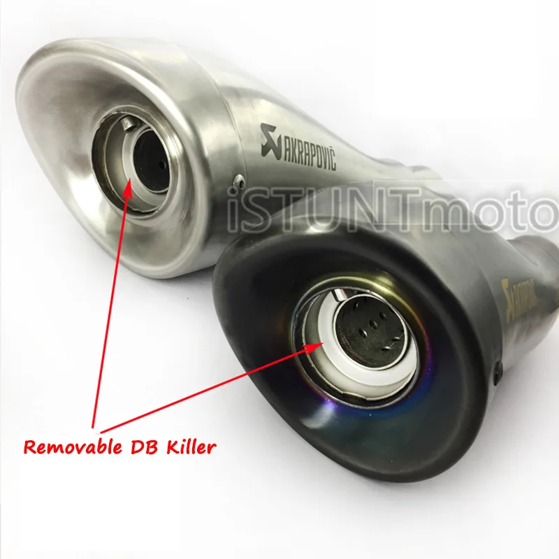 Универсальный мотоцикл Akrapovic выхлопной Escape модифицированный глушитель трубы со съемным дБ убийца для R6 ZX6R ER6N KTM Dirt Pit Bike