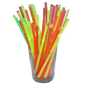 

New 100 pcs Disposable Drinking Straws, Plastic Drinking Straws for Birthday, Wedding, Baby Shower, Celebration and Party,Random