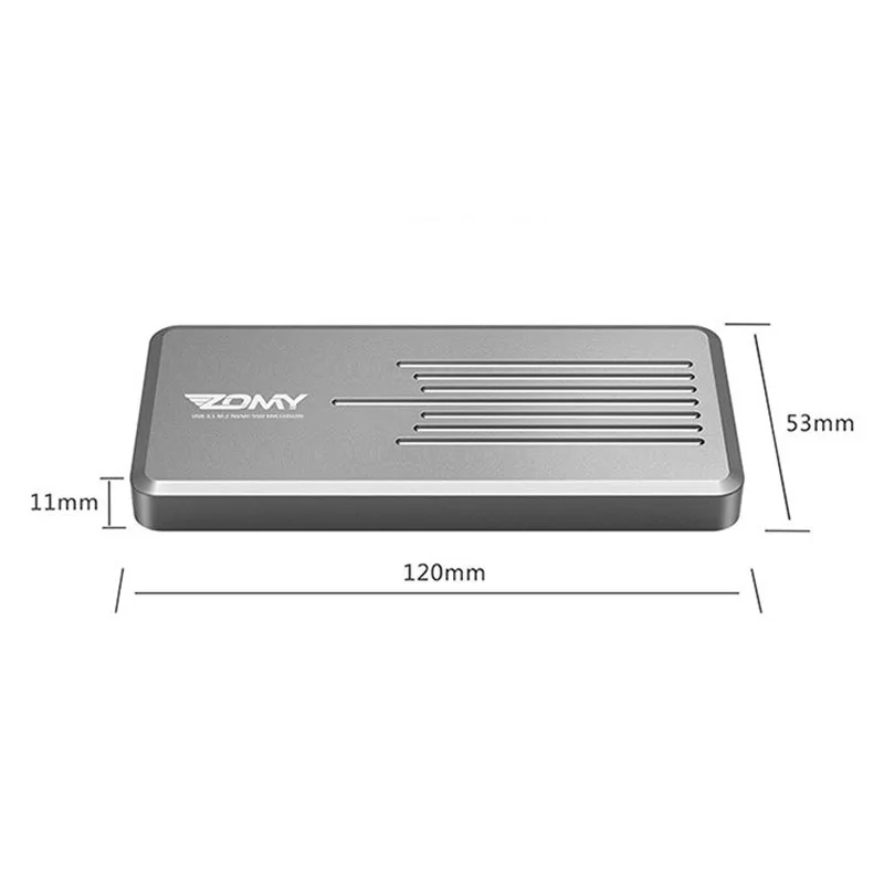 NVME M.2 SSD чехол s type-c порт высокая скорость передачи жесткий диск Корпус тепловыделение Глубокий серый алюминиевый SSD чехол SSD коробка
