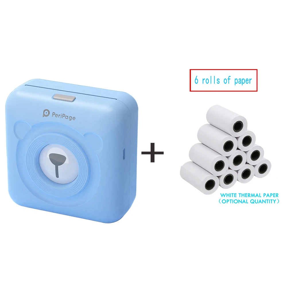 blue-Colors Thermal Портативный термальный Bluetooth принтер 58 мм мини беспроводной POS фото принтер для Android IOS Телефон GZM5804 - Цвет: blue-Colors Thermal