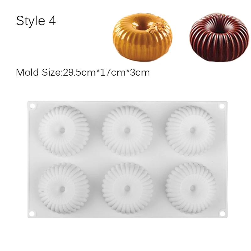 3D формы для выпечки торта силиконовые формы для украшения Мусса инструменты для тортов шоколадный помадка производитель десерт Bakaware Пан - Цвет: Style 4