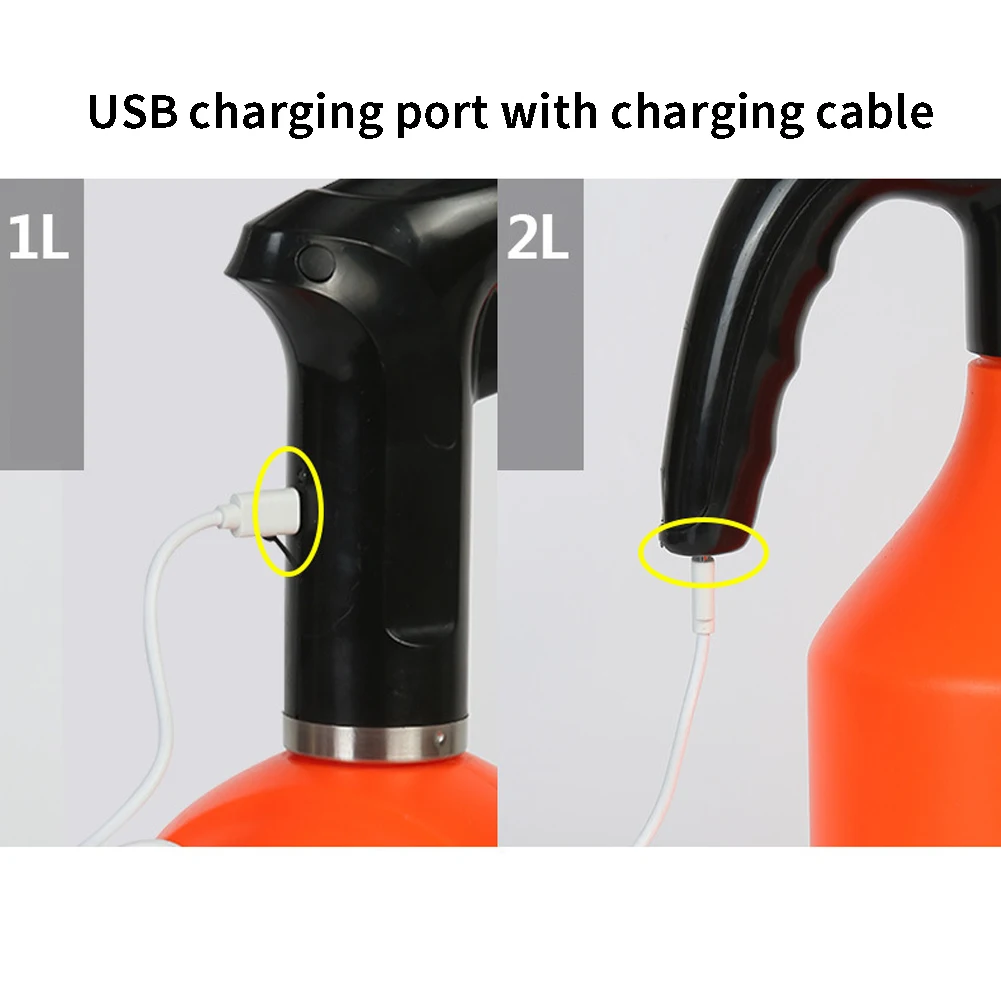 Garden Detachable Easy Operation USB Charging Large Capacity Home Electric Sprayer Practical Watering Bottle Switchable Modes
