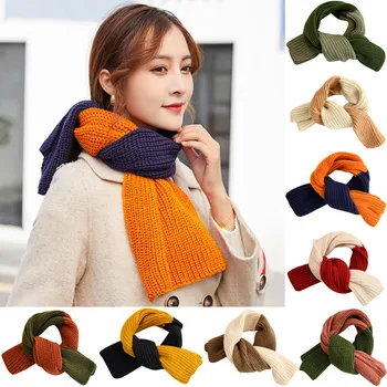 

2020 new winter Knitted Scarf Wool Scarf Cute Winter Warm Scarves Neck Warmer for Boys Girls ins wind Net red Hot in Europe an