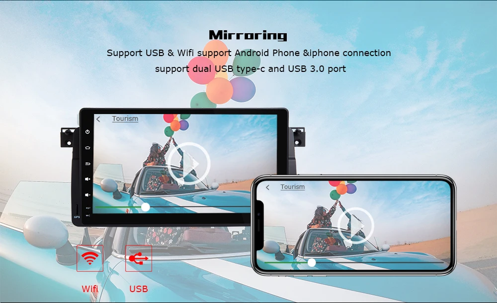 Best Josmile 1 Din Android 9.0 Car Multimedia Player For BMW E46 M3 Rover 75 Coupe Navigation DVD Car Radio Audio 318/320/325/330/335 6